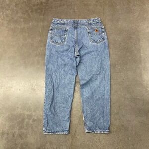 Carhartt blue denim jeans Y2K Baggy fit Men's Size 40x30